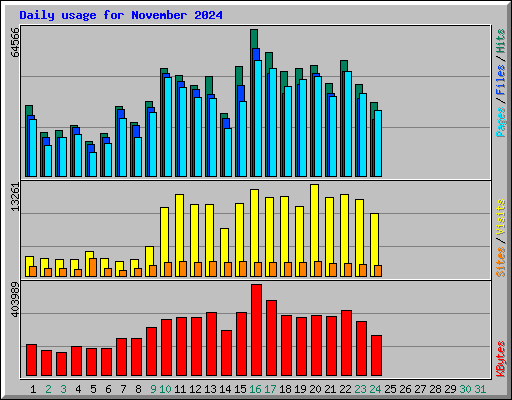 Daily usage for November 2024